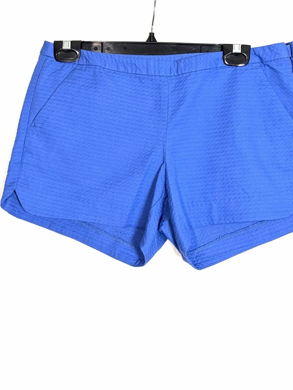 Lilly Pulitzer Adie Shorts Periwinkle Blue Textured Pockets Side Zip Size 4